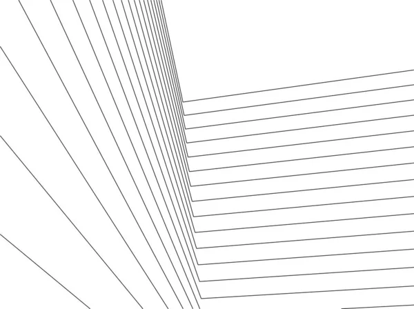 Linhas Abstratas Desenho Conceito Arte Arquitetônica Formas Geométricas Mínimas — Vetor de Stock