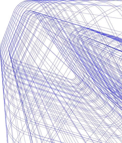 Linee Disegno Astratte Nel Concetto Arte Architettonica Forme Geometriche Minime — Vettoriale Stock