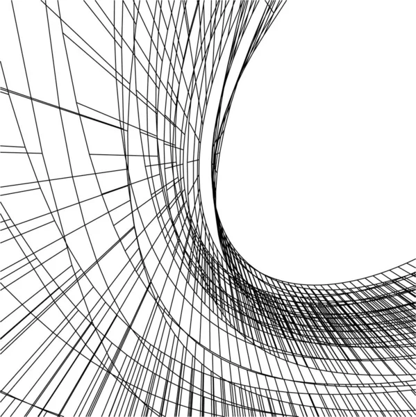 Mimari Sanat Konseptinde Soyut Çizgiler Minimum Geometrik Şekiller — Stok Vektör