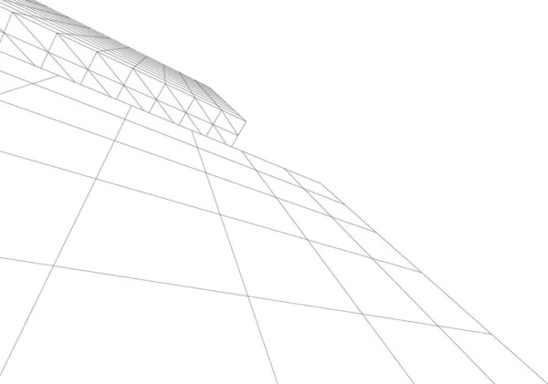 Formas Geométricas Mínimas Linhas Arquitetônicas —  Vetores de Stock