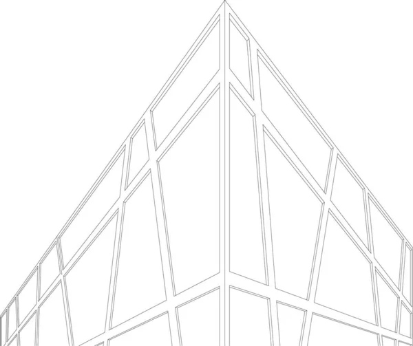 Formas Geométricas Mínimas Linhas Arquitetônicas —  Vetores de Stock