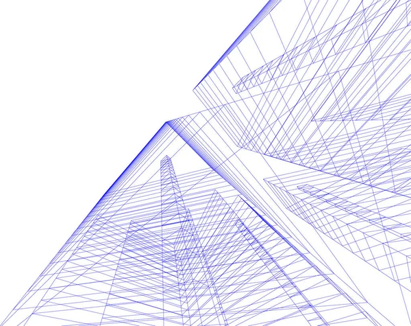 最小几何形状 建筑线 — 图库矢量图片