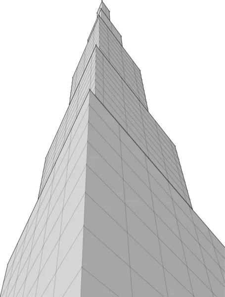 Abstrakcyjne Linie Rysunku Koncepcji Sztuki Architektonicznej Minimalne Kształty Geometryczne — Wektor stockowy