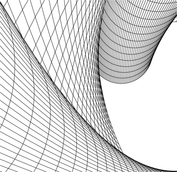 Abstracte Tekenlijnen Architectonisch Kunstconcept Minimale Geometrische Vormen — Stockvector