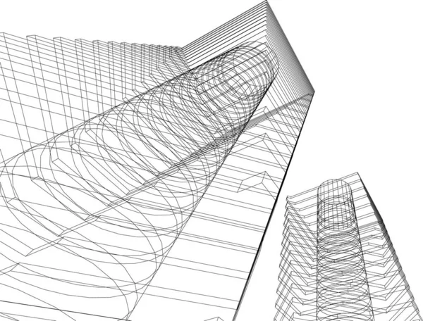 Αφηρημένες Σχεδιαστικές Γραμμές Στην Αρχιτεκτονική Έννοια Της Τέχνης Ελάχιστα Γεωμετρικά — Διανυσματικό Αρχείο