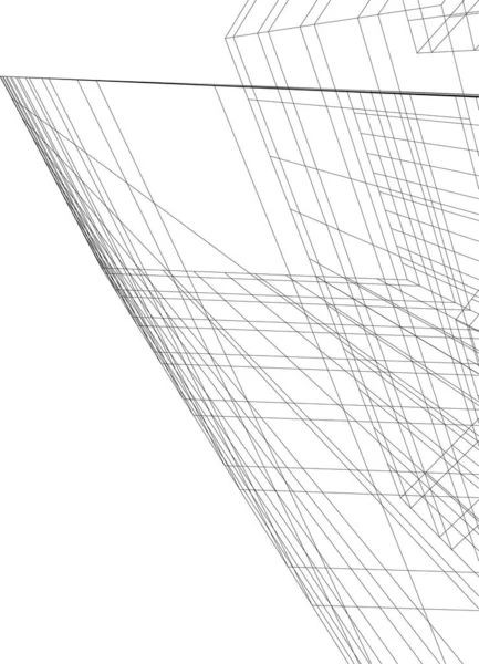 Mimari Sanat Konseptinde Soyut Çizgiler Minimum Geometrik Şekiller — Stok Vektör