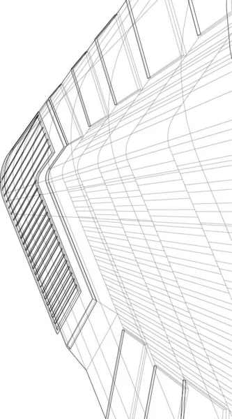 Abstrakcyjne Linie Rysunku Koncepcji Sztuki Architektonicznej Minimalne Kształty Geometryczne — Wektor stockowy