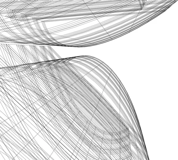 Linhas Abstratas Desenho Conceito Arte Arquitetônica Formas Geométricas Mínimas — Vetor de Stock