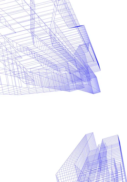 Abstraktní Kreslicí Čáry Architektonickém Pojetí Minimální Geometrické Tvary — Stockový vektor