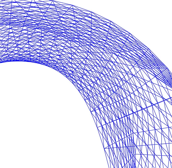 Líneas Abstractas Dibujo Concepto Arte Arquitectónico Formas Geométricas Mínimas — Vector de stock