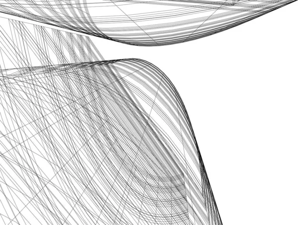 Linhas Abstratas Desenho Conceito Arte Arquitetônica Formas Geométricas Mínimas — Vetor de Stock