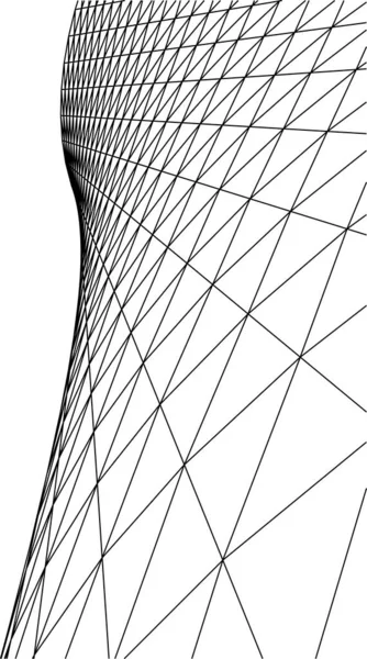 Abstracte Tekenlijnen Architectonisch Kunstconcept Minimale Geometrische Vormen — Stockvector