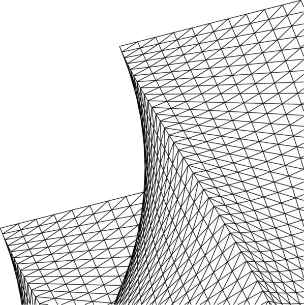 Linhas Abstratas Desenho Conceito Arte Arquitetônica Formas Geométricas Mínimas — Vetor de Stock