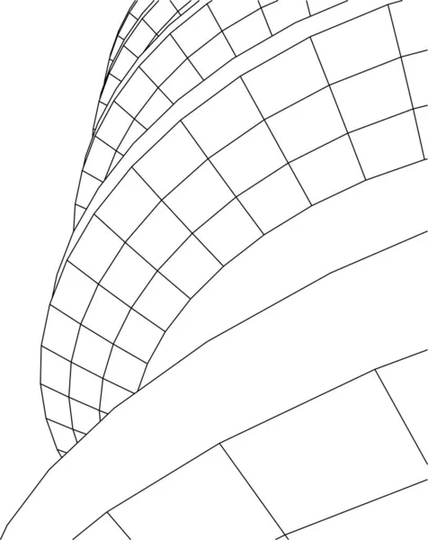 Minimale Geometrische Formen Architektonische Linien — Stockvektor