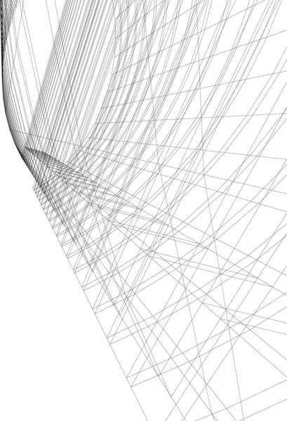 Lignes Dessin Abstraites Dans Concept Art Architectural Formes Géométriques Minimales — Image vectorielle