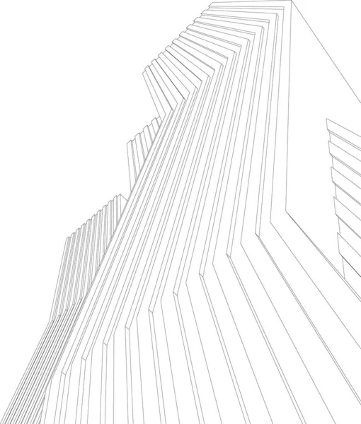 Formas Geométricas Mínimas Linhas Arquitetônicas — Vetor de Stock