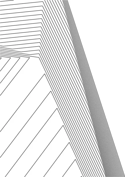 最小限の幾何学的形状建築線 — ストックベクタ