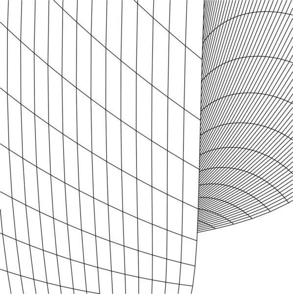 Lignes Dessin Abstraites Dans Concept Art Architectural Formes Géométriques Minimales — Image vectorielle