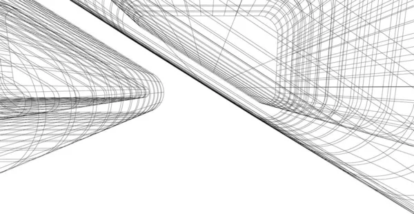 Linhas Abstratas Desenho Conceito Arte Arquitetônica Formas Geométricas Mínimas —  Vetores de Stock