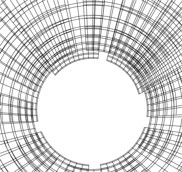 Linee Disegno Astratte Nel Concetto Arte Architettonica Forme Geometriche Minime — Vettoriale Stock