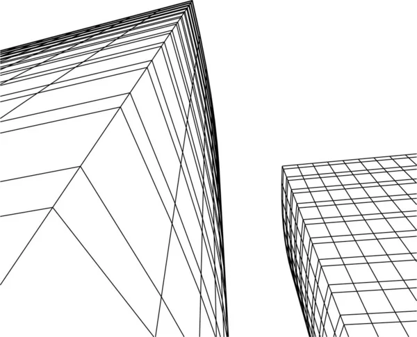 Abstrakte Skillelinjer Arkitektonisk Kunstbegrep Minste Geometriske Form – stockvektor