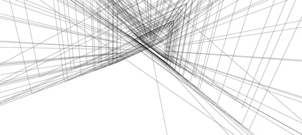 Mimari sanat konseptinde soyut çizgiler, minimum geometrik şekiller.