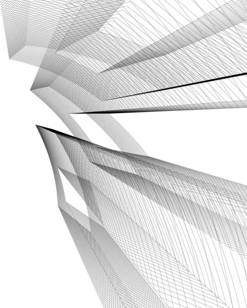 Mimari sanat konseptinde soyut çizgiler, minimum geometrik şekiller.