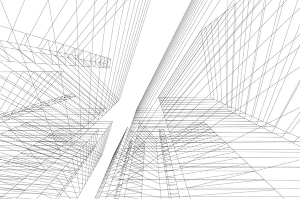 Minimalne Kształty Geometryczne Linie Architektoniczne — Wektor stockowy