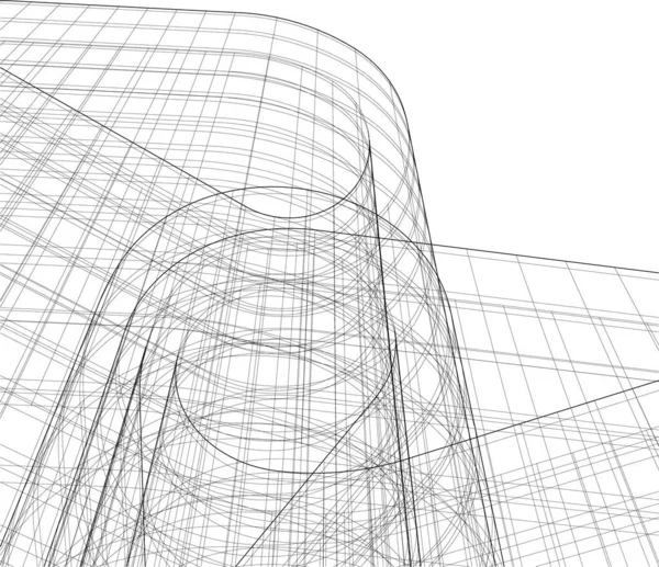 建筑3D背景图 — 图库矢量图片