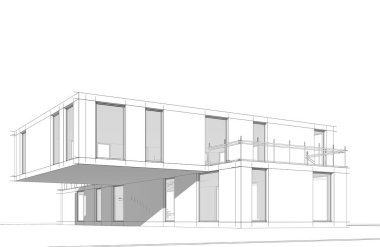 soyut mimari duvar kağıdı tasarımı çizimi 3d illüstrasyon