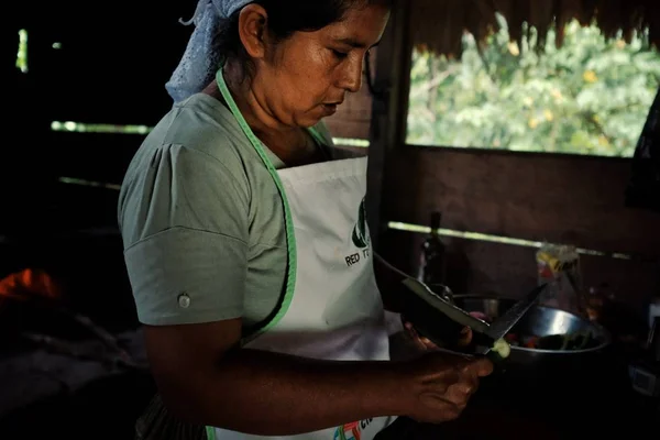 Cerca Del Parque Nacional Amboro Bolivia Oct 2018 Señora Tribal — Foto de Stock