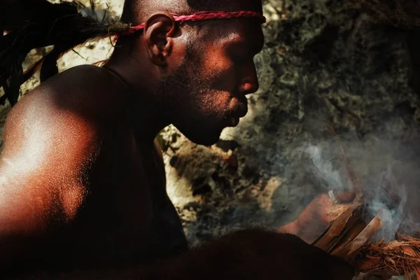 Walarano Dorp Malekula Island Vanuatu Jul 2016 Lokale Tribal Man — Stockfoto