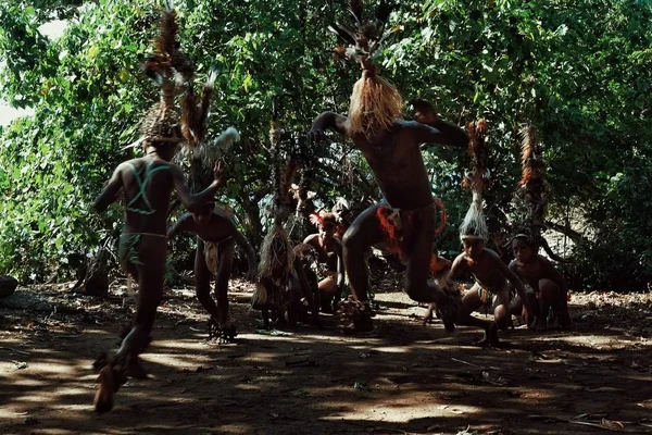 Village Walarano Île Malekula Vanuatu Jul 2016 Homme Tribal Local — Photo