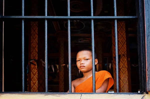 Angkor Wat Siem Reap Kambodscha Okt 2011 Ein Junger Buddhistischer — Stockfoto