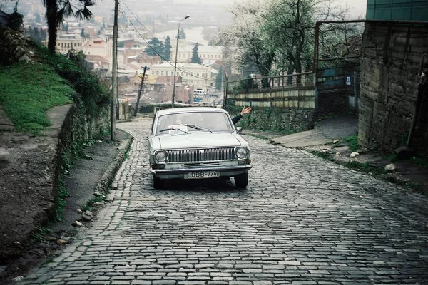 Kutaisi Georgië Apr 2011 Een Oude Russische Auto Gebruikt Als — Stockfoto