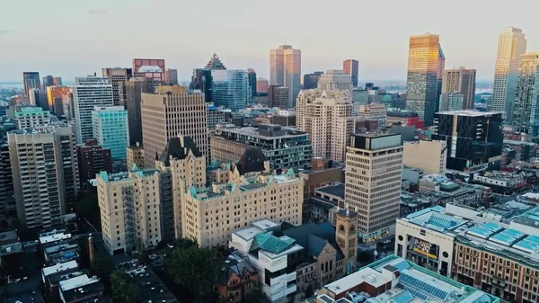 Imagen Aérea Montreal Durante Día Nebuloso Verano — Foto de Stock