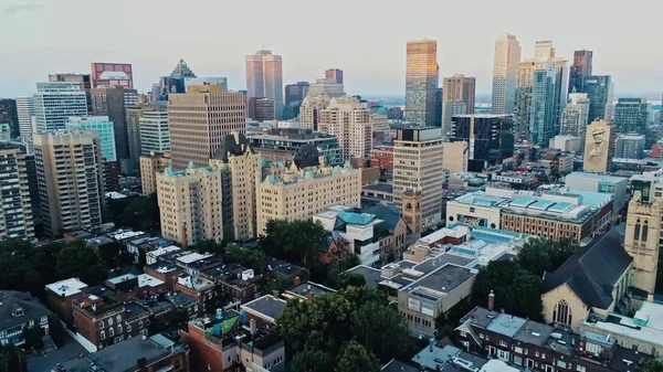 Luftbild Von Montreal Einem Nebligen Sommertag — Stockfoto
