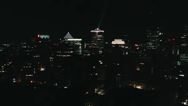 Снимки Воздуха Монреаля Канаде Ночью — стоковое фото