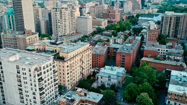 Montreal Hava görüntüsünü bir puslu yaz günü sırasında