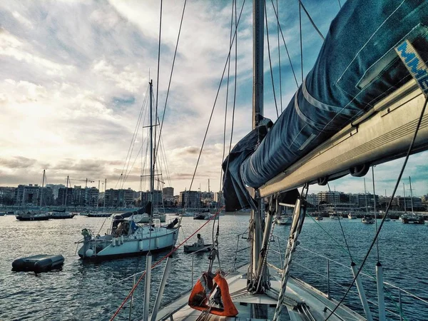 Las Palmas Gran Canarias Canary Islands Spain Nov 2018 Sailboats — Stock Photo, Image