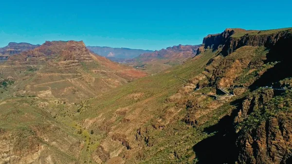 Luftbild Einer Atemberaubenden Landschaft Vom Aussichtspunkt Degollada Yegua Mit Felsgipfeln — Stockfoto