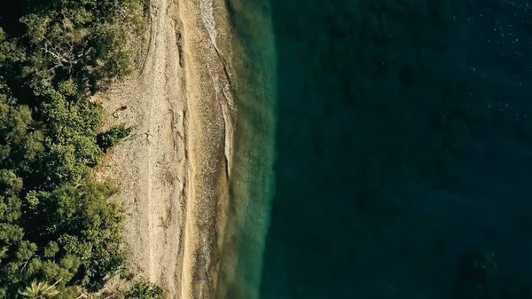 Deslumbrante Drone Aéreo Imagem Geométrica Mínima Uma Costa Oceânica Tropical — Fotografia de Stock