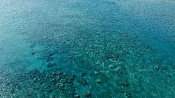 Stunning Aerial Drone Image Great Coral Reef Calm Weather Flat — Stock Photo, Image