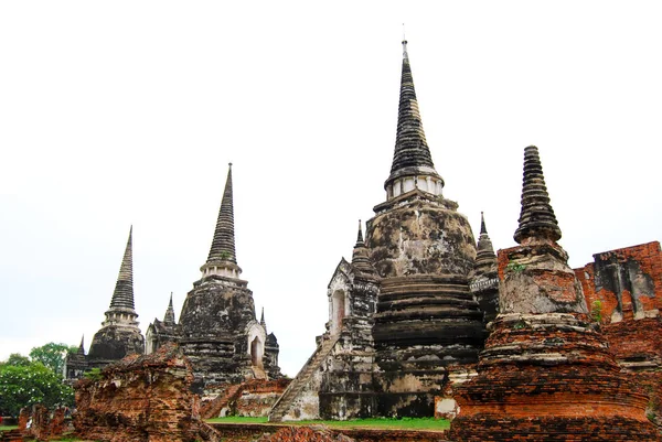 Wat Phra Si Sanphet en kutsal tapınağın eski Kraliyet Sarayı Tayland'ın eski başkenti Ayutthaya, kutsal Tapınağı, görkemli her şeyi bilen, Ayutthaya Historical Park yerinde yapıldı..