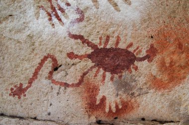 Ancient Cave Paintings in Patagonia clipart