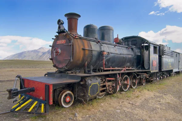 Antigua Locomotora Vapor Patagonia Old Patagonian Express Trochita — Foto de Stock