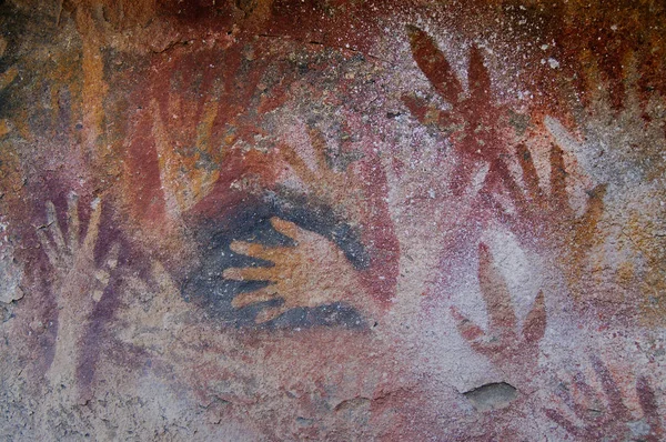 パタゴニアの古代洞窟絵画 — ストック写真
