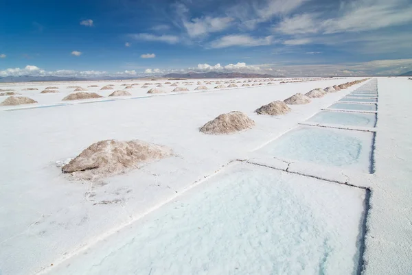 Salt Extraction Pools in Salinas Grandes, Argentina — Stock Image Salt Extraction Pools Salinas Grandes Argentina Stock Image