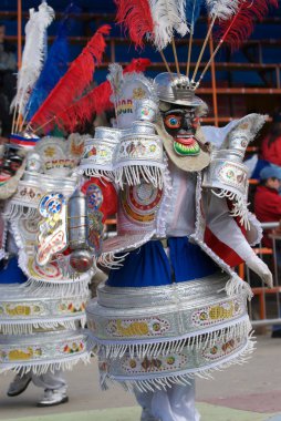 Oruro, Bolivia - 2 Şubat: Oruro karnaval Bolivya, Unesco kültürel dünya mirası ilan etti. Dönmüş 2, 2008 yılında: Oruro, Bolivia