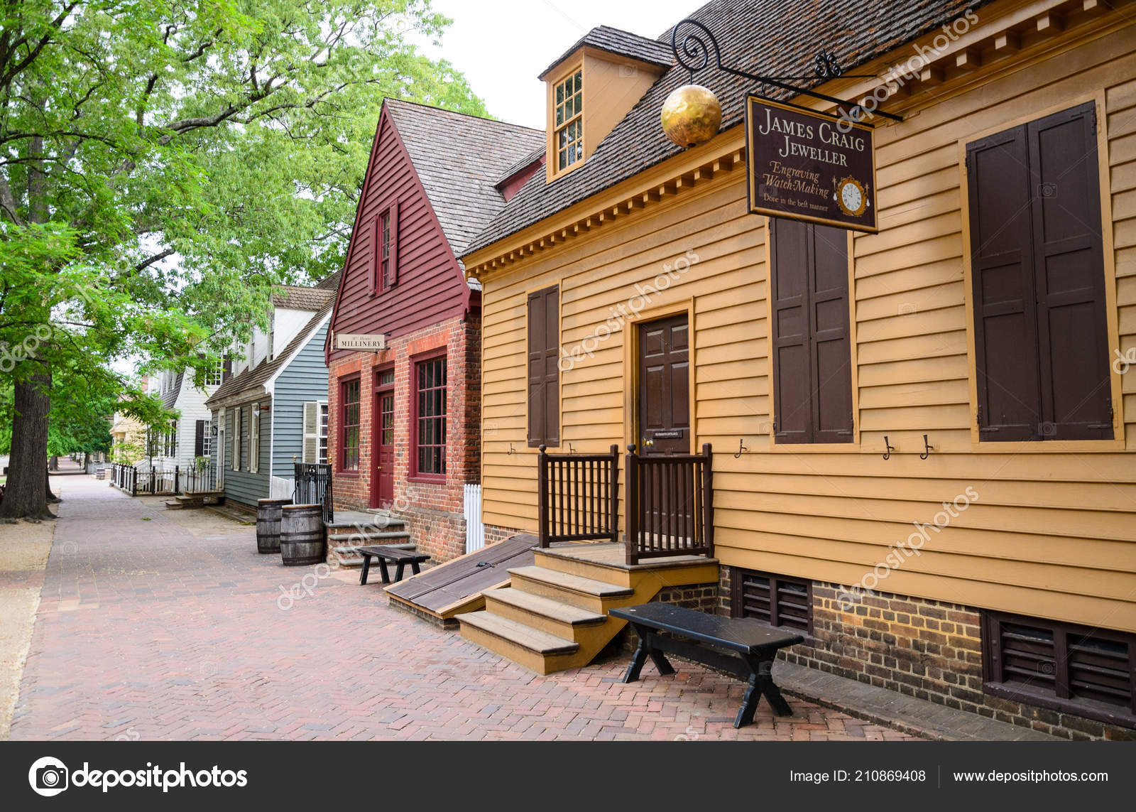 Colonial Williamsburg Virginia Historic Town Stock Editorial Photo
